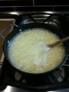 bubbling butter