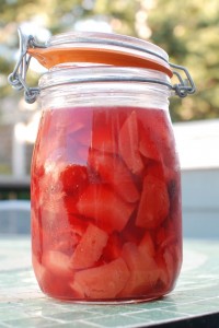 quinces in jar